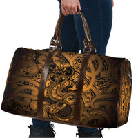 Aotearoa Maori Hei Tiki Travel Bag Koura Kowhaiwhai Puhoro Motif