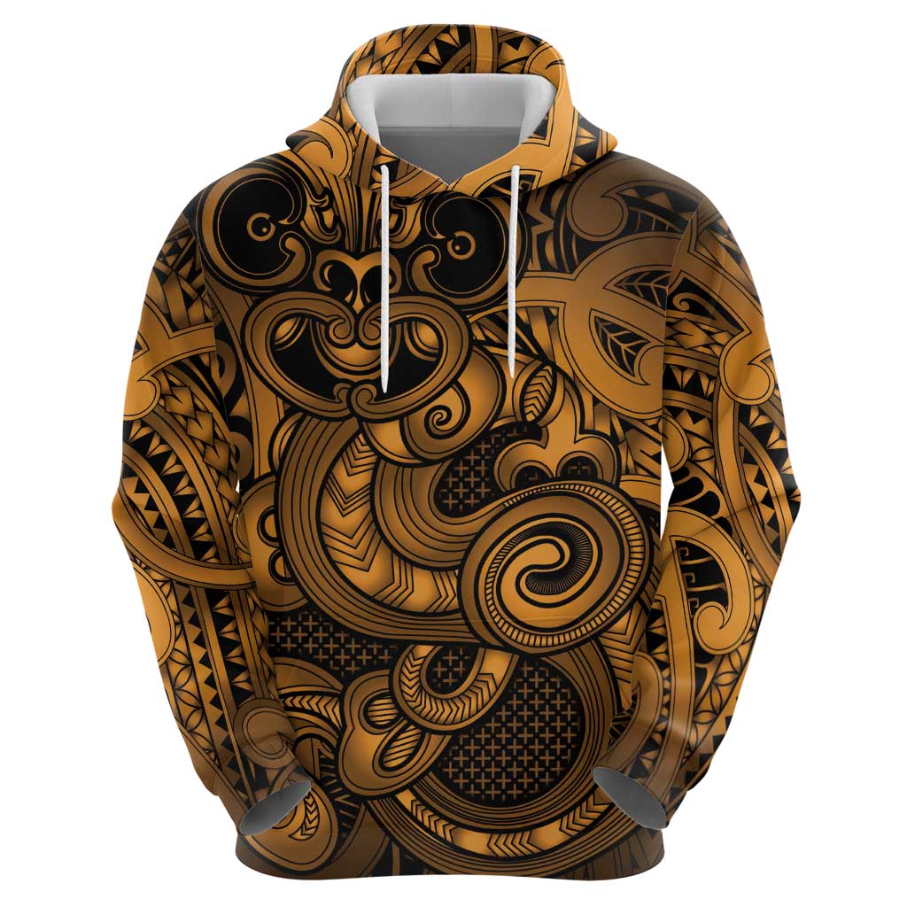 Aotearoa Maori Hei Tiki Zip Hoodie Koura Kowhaiwhai Puhoro Motif LT9 - Polynesian Pride