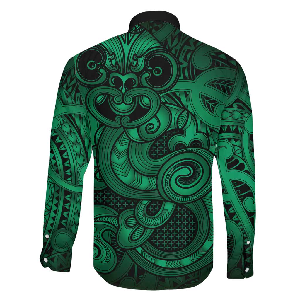 Aotearoa Maori Hei Tiki Family Matching Mermaid Dress and Hawaiian Shirt Kakariki Kowhaiwhai Puhoro Motif