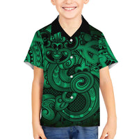 Aotearoa Maori Hei Tiki Hawaiian Shirt Kakariki Kowhaiwhai Puhoro Motif LT9 - Polynesian Pride