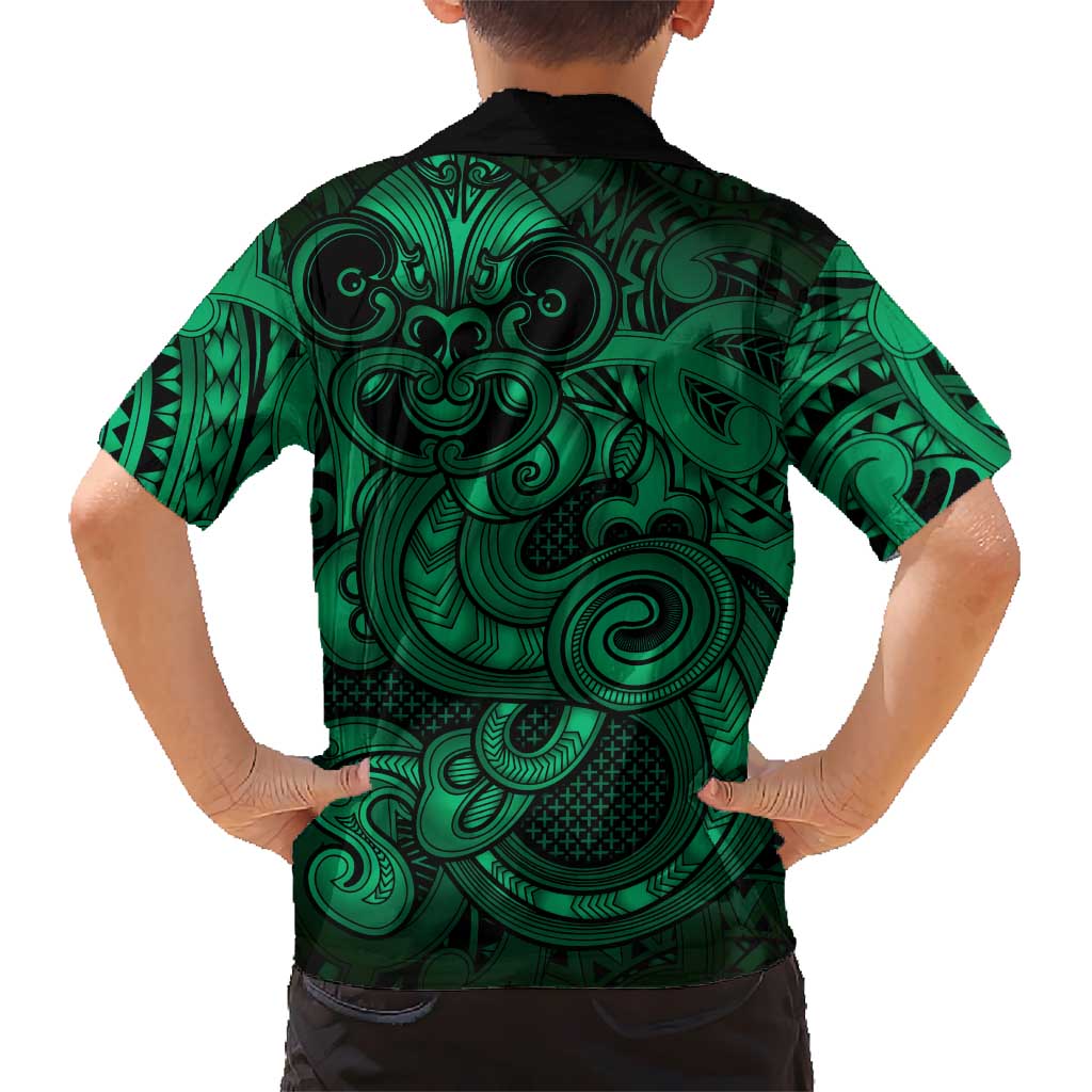 Aotearoa Maori Hei Tiki Hawaiian Shirt Kakariki Kowhaiwhai Puhoro Motif LT9 - Polynesian Pride