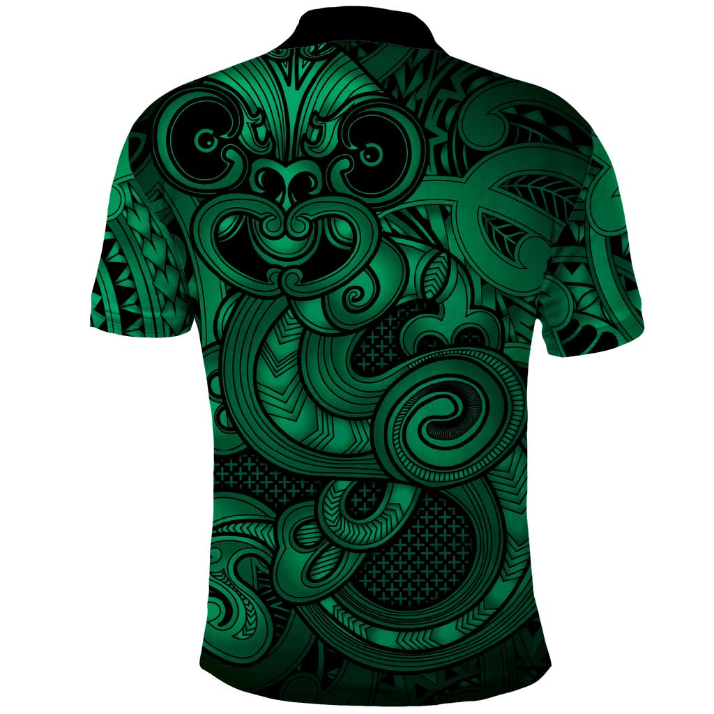 Aotearoa Maori Hei Tiki Polo Shirt Kakariki Kowhaiwhai Puhoro Motif LT9 - Polynesian Pride