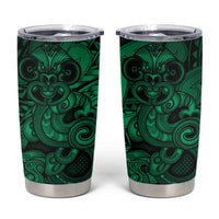 Aotearoa Maori Hei Tiki Tumbler Cup Kakariki Kowhaiwhai Puhoro Motif LT9 Green - Polynesian Pride