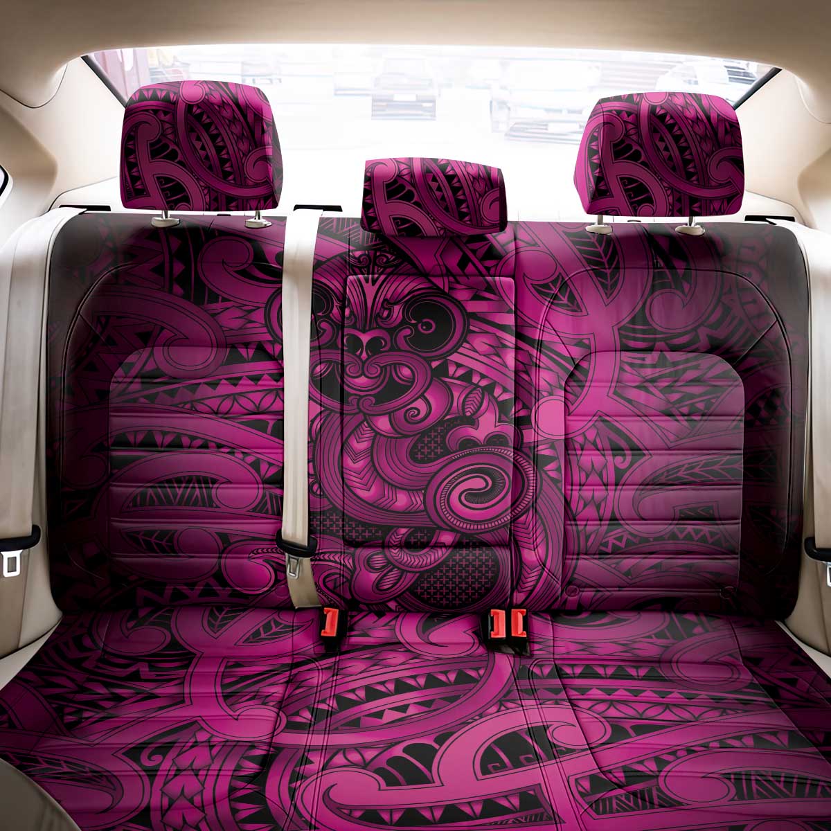 Aotearoa Maori Hei Tiki Back Car Seat Cover Mawhero Kowhaiwhai Puhoro Motif LT9 - Polynesian Pride