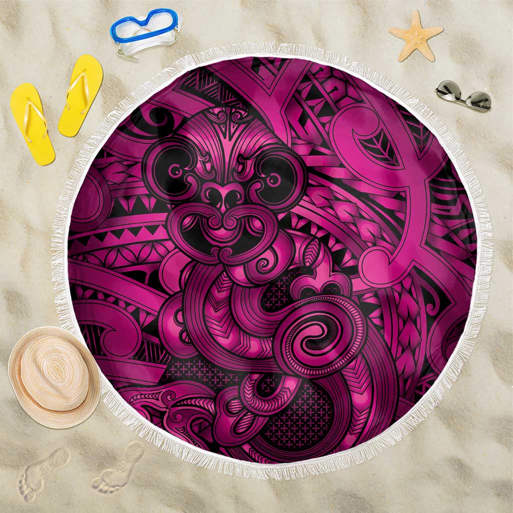 Aotearoa Maori Hei Tiki Beach Blanket Mawhero Kowhaiwhai Puhoro Motif
