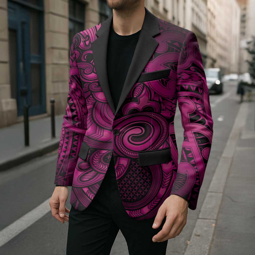 Aotearoa Maori Hei Tiki Blazer Mawhero Kowhaiwhai Puhoro Motif LT9 - Polynesian Pride