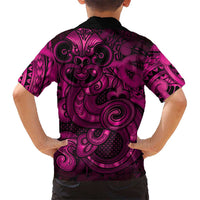Aotearoa Maori Hei Tiki Family Matching Tank Maxi Dress and Hawaiian Shirt Mawhero Kowhaiwhai Puhoro Motif LT9 - Polynesian Pride