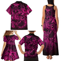 Aotearoa Maori Hei Tiki Family Matching Tank Maxi Dress and Hawaiian Shirt Mawhero Kowhaiwhai Puhoro Motif LT9 - Polynesian Pride