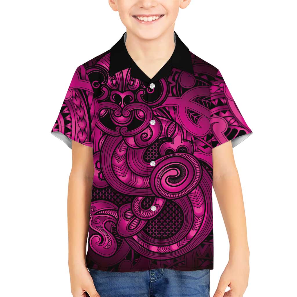 Aotearoa Maori Hei Tiki Hawaiian Shirt Mawhero Kowhaiwhai Puhoro Motif LT9 - Polynesian Pride