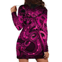 Aotearoa Maori Hei Tiki Hoodie Dress Mawhero Kowhaiwhai Puhoro Motif