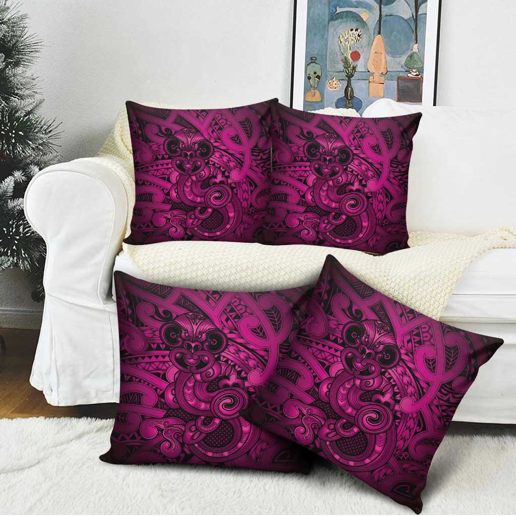 Aotearoa Maori Hei Tiki Pillow Cover Mawhero Kowhaiwhai Puhoro Motif