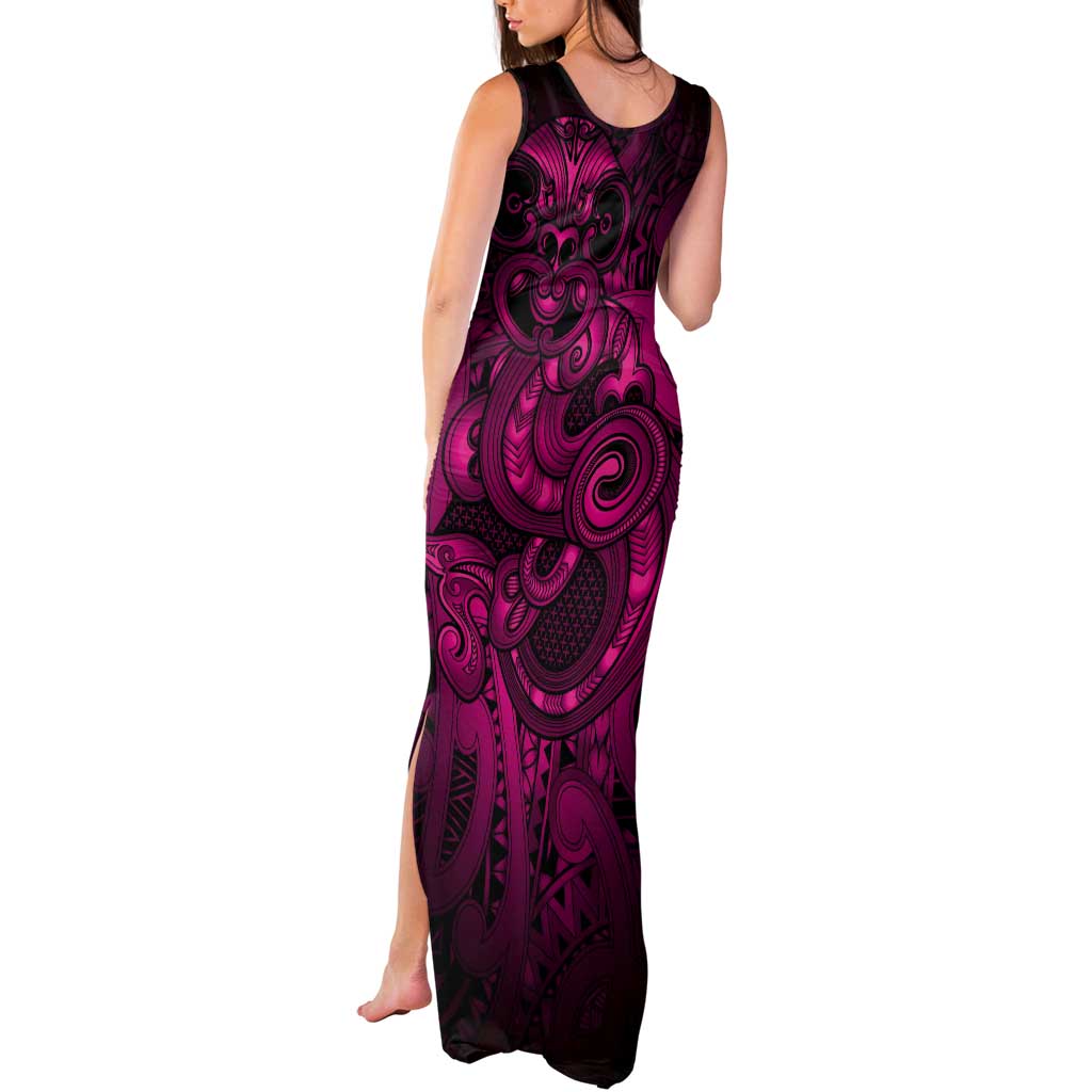 Aotearoa Maori Hei Tiki Tank Maxi Dress Mawhero Kowhaiwhai Puhoro Motif