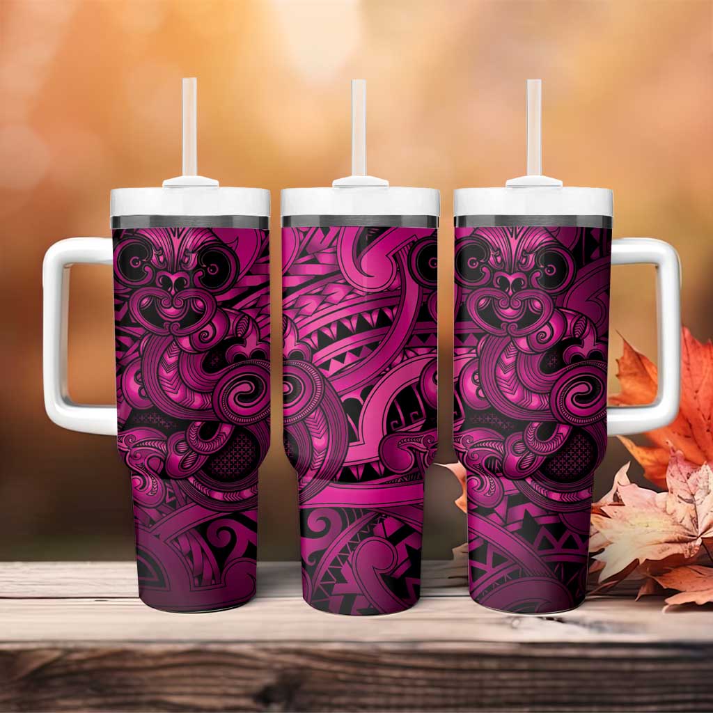 Aotearoa Maori Hei Tiki Tumbler With Handle Mawhero Kowhaiwhai Puhoro Motif
