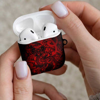 Aotearoa Maori Hei Tiki AirPods Case Whero Kowhaiwhai Puhoro Motif