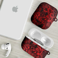 Aotearoa Maori Hei Tiki AirPods Case Whero Kowhaiwhai Puhoro Motif