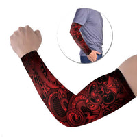 Aotearoa Maori Hei Tiki Arm Sleeves Whero Kowhaiwhai Puhoro Motif