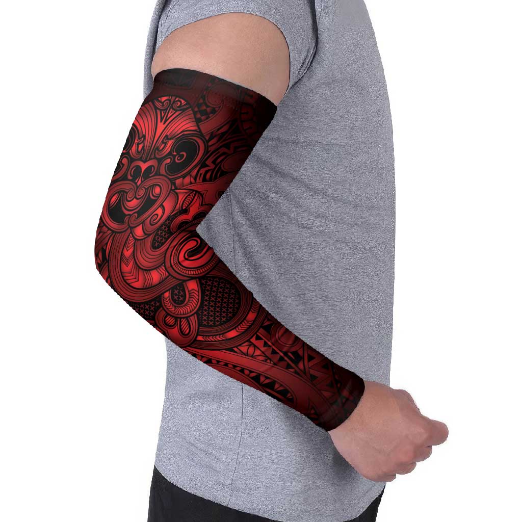 Aotearoa Maori Hei Tiki Arm Sleeves Whero Kowhaiwhai Puhoro Motif