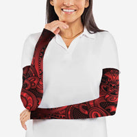 Aotearoa Maori Hei Tiki Arm Sleeves Whero Kowhaiwhai Puhoro Motif
