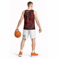 Aotearoa Maori Hei Tiki Basketball Jersey Whero Kowhaiwhai Puhoro Motif LT9 - Polynesian Pride