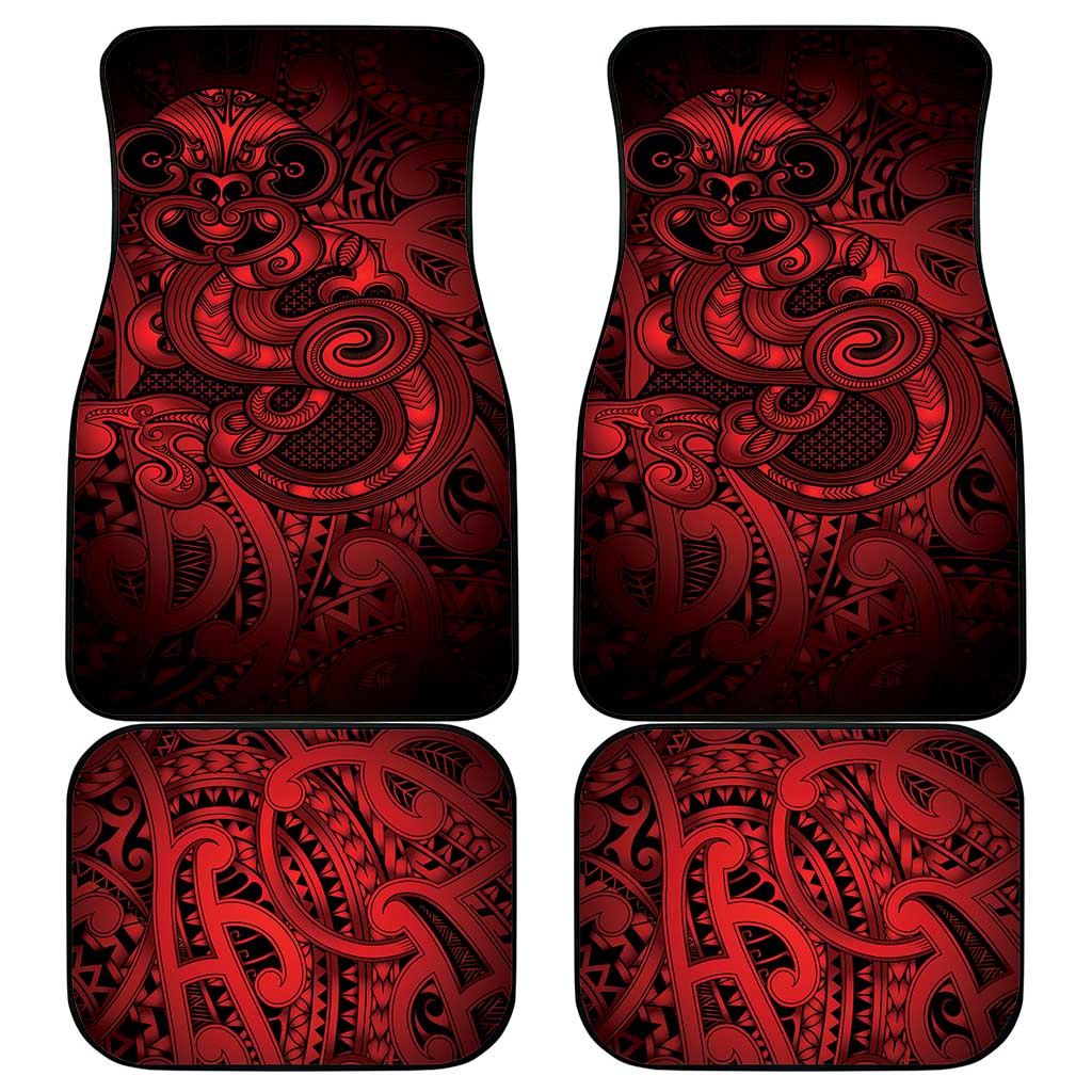 Aotearoa Maori Hei Tiki Car Mats Whero Kowhaiwhai Puhoro Motif