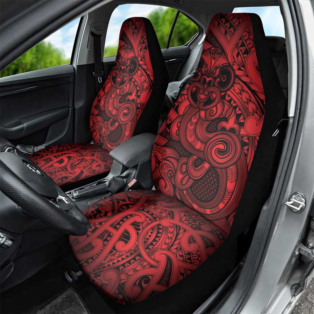 Aotearoa Maori Hei Tiki Car Seat Cover Whero Kowhaiwhai Puhoro Motif