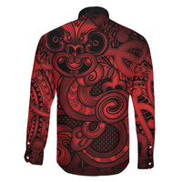Aotearoa Maori Hei Tiki Family Matching Mermaid Dress and Hawaiian Shirt Whero Kowhaiwhai Puhoro Motif