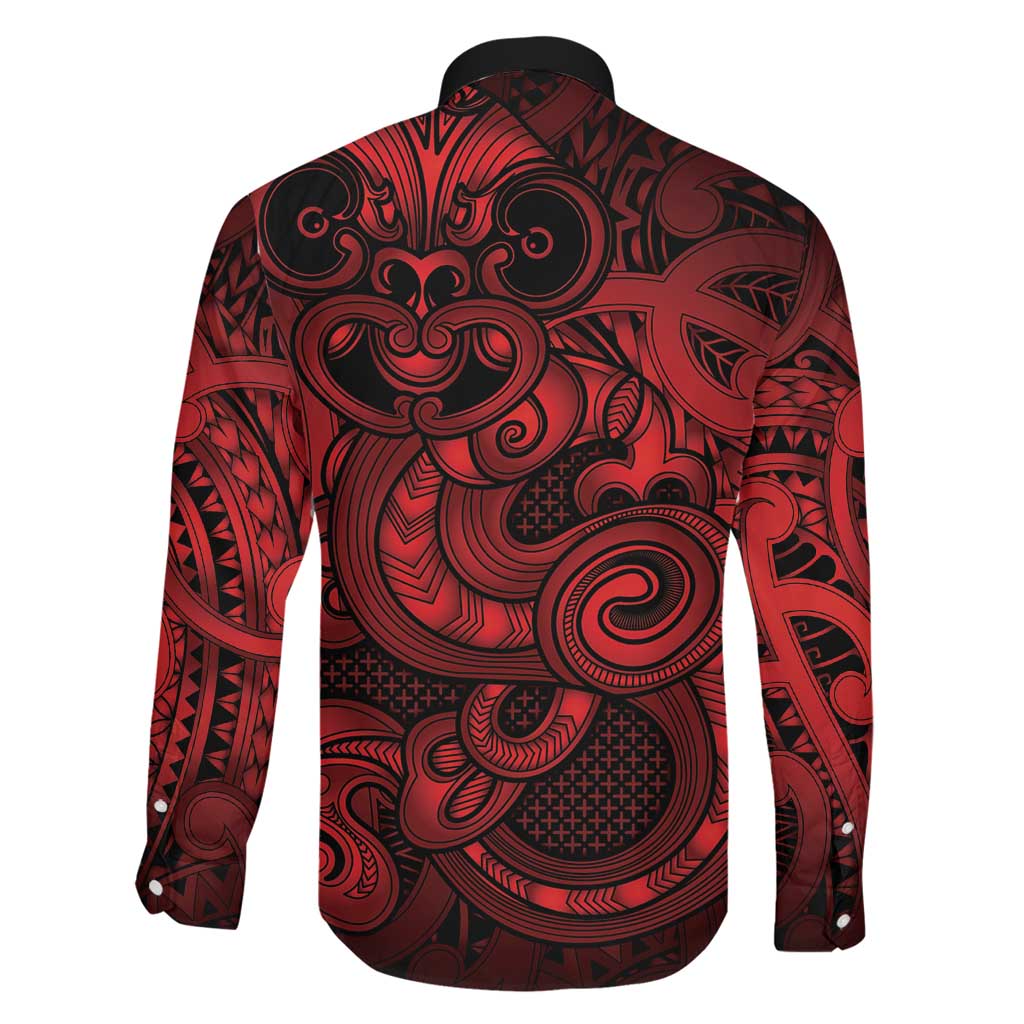 Aotearoa Maori Hei Tiki Family Matching Summer Maxi Dress and Hawaiian Shirt Whero Kowhaiwhai Puhoro Motif LT9 - Polynesian Pride