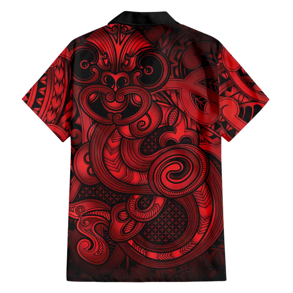 Aotearoa Maori Hei Tiki Hawaiian Shirt Whero Kowhaiwhai Puhoro Motif LT9 - Polynesian Pride