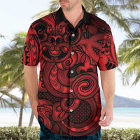 Aotearoa Maori Hei Tiki Hawaiian Shirt Whero Kowhaiwhai Puhoro Motif LT9 - Polynesian Pride