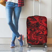 Aotearoa Maori Hei Tiki Luggage Cover Whero Kowhaiwhai Puhoro Motif LT9 - Polynesian Pride