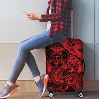 Aotearoa Maori Hei Tiki Luggage Cover Whero Kowhaiwhai Puhoro Motif LT9 - Polynesian Pride