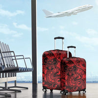 Aotearoa Maori Hei Tiki Luggage Cover Whero Kowhaiwhai Puhoro Motif LT9 - Polynesian Pride