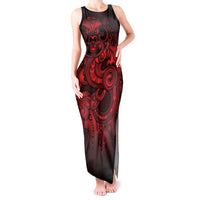 Aotearoa Maori Hei Tiki Tank Maxi Dress Whero Kowhaiwhai Puhoro Motif