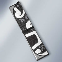Aotearoa Maori Kowhaiwhai Auto Sun Shade Kiwikiwi Puhoro and Patiki