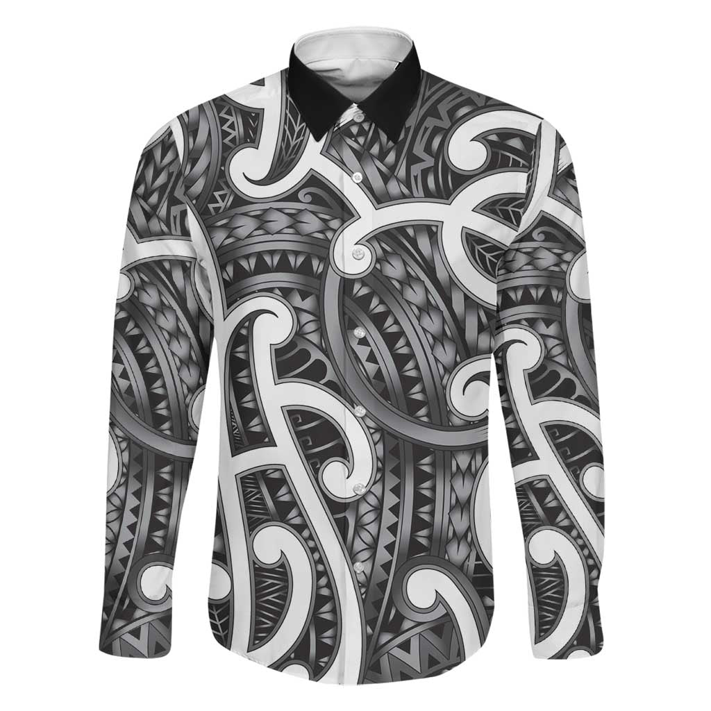 Aotearoa Maori Kowhaiwhai Family Matching Off The Shoulder Long Sleeve Dress and Hawaiian Shirt Kiwikiwi Puhoro and Patiki