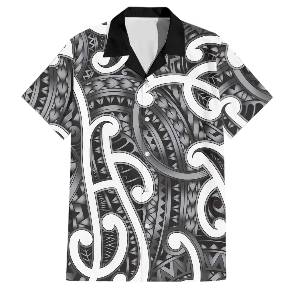 Aotearoa Maori Kowhaiwhai Family Matching Short Sleeve Bodycon Dress and Hawaiian Shirt Kiwikiwi Puhoro and Patiki