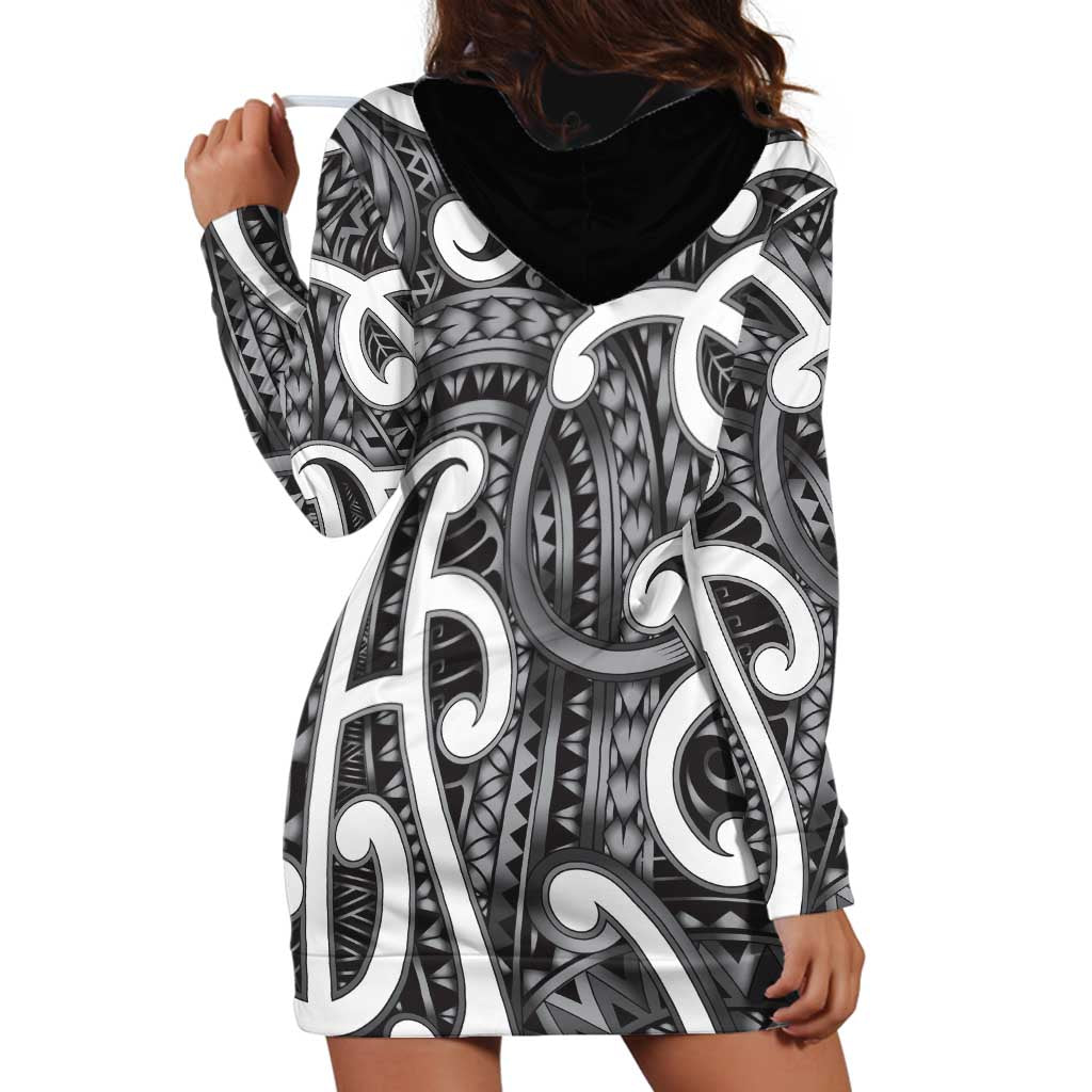Aotearoa Maori Kowhaiwhai Hoodie Dress Kiwikiwi Puhoro and Patiki LT9 - Polynesian Pride