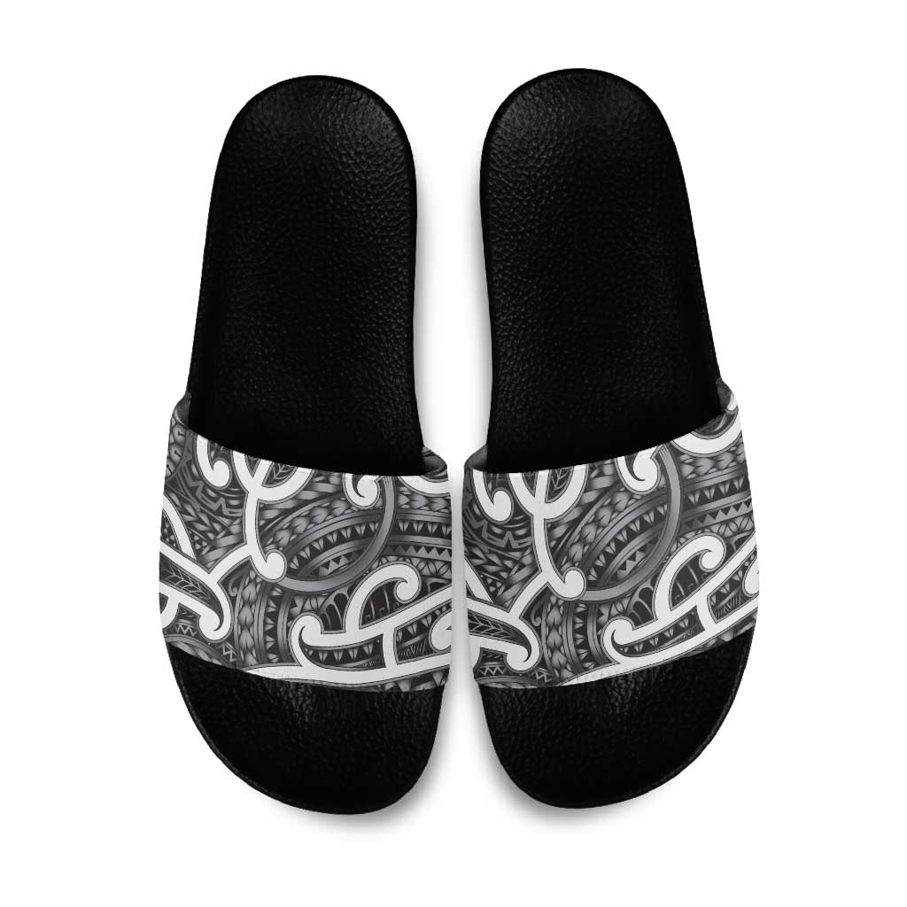 Aotearoa Maori Kowhaiwhai Slide Sandals Kiwikiwi Puhoro and Patiki
