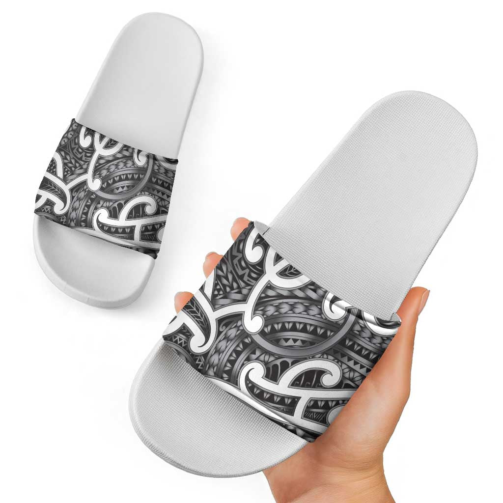 Aotearoa Maori Kowhaiwhai Slide Sandals Kiwikiwi Puhoro and Patiki