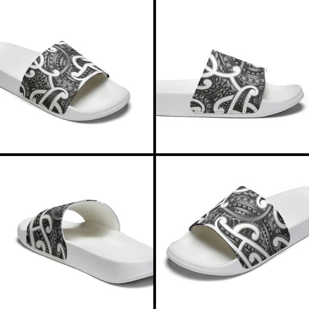 Aotearoa Maori Kowhaiwhai Slide Sandals Kiwikiwi Puhoro and Patiki