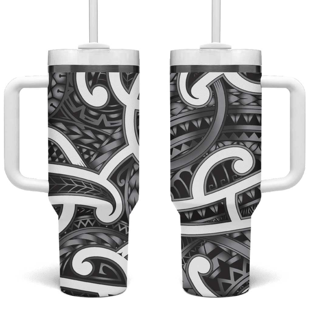 Aotearoa Maori Kowhaiwhai Tumbler With Handle Kiwikiwi Puhoro and Patiki