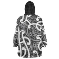 Aotearoa Maori Kowhaiwhai Wearable Blanket Hoodie Kiwikiwi Puhoro and Patiki LT9 - Polynesian Pride