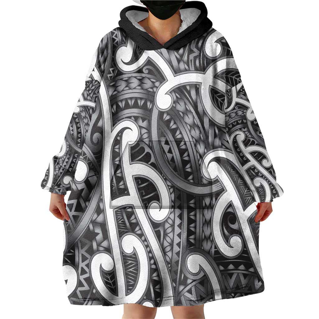 Aotearoa Maori Kowhaiwhai Wearable Blanket Hoodie Kiwikiwi Puhoro and Patiki LT9 - Polynesian Pride