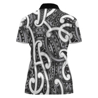 Aotearoa Maori Kowhaiwhai Women Polo Shirt Kiwikiwi Puhoro and Patiki LT9 - Polynesian Pride