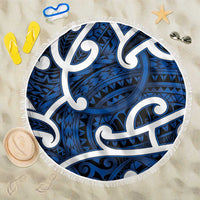 Aotearoa Maori Kowhaiwhai Beach Blanket Kikorangi Puhoro and Patiki