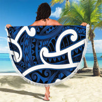 Aotearoa Maori Kowhaiwhai Beach Blanket Kikorangi Puhoro and Patiki