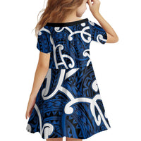 Aotearoa Maori Kowhaiwhai Family Matching Tank Maxi Dress and Hawaiian Shirt Kikorangi Puhoro and Patiki