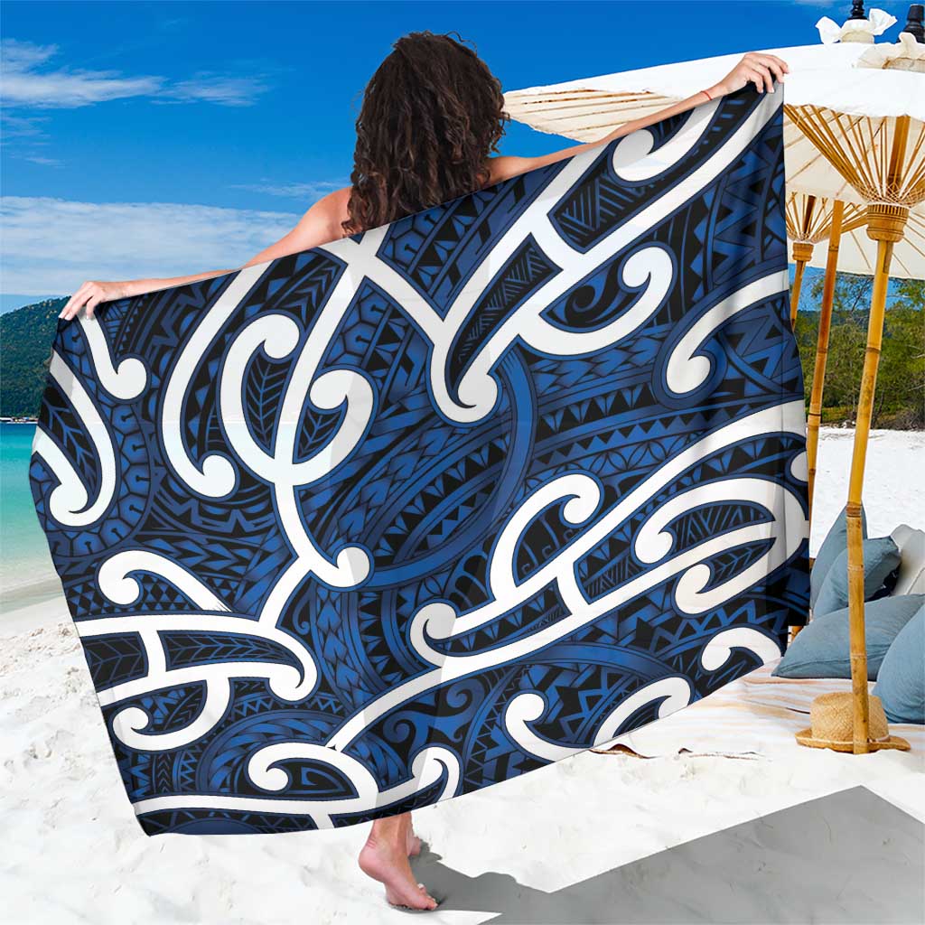 Aotearoa Maori Kowhaiwhai Sarong Kikorangi Puhoro and Patiki