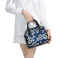 Aotearoa Maori Kowhaiwhai Shoulder Handbag Kikorangi Puhoro and Patiki LT9 - Polynesian Pride