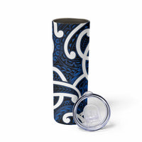 Aotearoa Maori Kowhaiwhai Skinny Tumbler Kikorangi Puhoro and Patiki